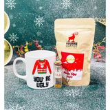 Giftmoda You're Ugly Tasarımlı Kupa Filtre Kahve ve Dilek Şişesi Yılbaşı Seti - Renkli