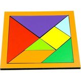 Giftölye Ahşap Renk Tangram 11x11 Cm - Hobi Eğitim Dünyası