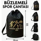 Giftoom Ipli Spor Çanta Büzgülü Sporcu Antrenman Çantası - Siyah - Standart