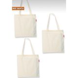 Giftora 3 Adet Punch Işlemelik Bez Çanta %100 Pamuk 35 x 40 cm Şık Görünüm ve Dayanıklılık