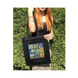 GİFTORA Bez Çanta Siyah Premium DTF Tela Kumaş