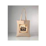 GİFTORA Fotoğraf makinası baskılı ham bez 35x40 omuz çantası