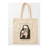 GİFTORA Gothic Hell Rahibe Ham Bez Çanta