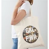 GİFTORA Grl Pwr Tasarımlı Ham Bez Omuz Çantası