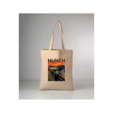 GİFTORA MUNCH Çığlık baskılı ham bez omuz çantası 35x40 cm