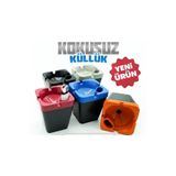 GIFTPALACE Çakmak Hazneli Plastik Küllük Araç içi Kokusuz Küllük Ev Cafe Kül Tablası 5 Adet küllük-2