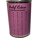 giftpuffy Hedefli Teneke Kumbara / Hedef Kumbarası (hedef 5.000 Tl) - Pembe