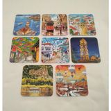 Gifts Turkiye Giftsturkiye Bardak Altlığı Magnet Hediyelik Istanbul Türkiye 9,5x9,5 cm