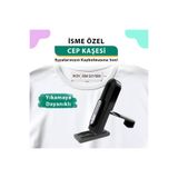 GIFTSOME Siyah Öğrenci Cep Kaşesi, Okul Anaokul Kreş Kaşesi, Defter Kitap, Kıyafet Elbise Kaşesi Etiketi