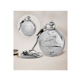 gifttime Kişiye Özel Tcdd Tren Kabartmalı Silver Köstekli Cep Saati