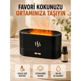 GIGA Alev Efektli Aroma Difüzörü Uçucu Yağ Destekli USB Hava Nemlendirici - Renkli