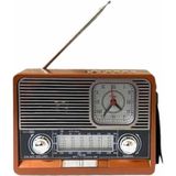 GIGA Vintage Nostaljik Radyo Aux USB Sd Kart Girişli Şarjlı Bluetooth Bağlantılı - Renkli