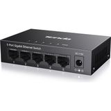 Gigabit 10 100 1000 Unmanaged Ethernet Switchı Ethernet Splitter Masaüstü Veya Duvara Montaj - Siyah - Plastik