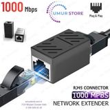 Gigabit Destekli RJ45 Dişi Dişi CAT5E/CAT6/7/8 Ethernet Lan Ağı Birleştirici Ara Aparatı Internet Kablosu Uzatıcısı