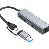 Gigabit Type-C To Ethernet RJ45 Çift Uçlu Usb-A To RJ45 Çevirici Kablolu Internet Dönüştürü