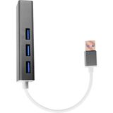 Gigabit USB 3 Port USB 3.0 Çoklayıcı ve Eternet ADEPTÖRÜ-(5775) - Gri