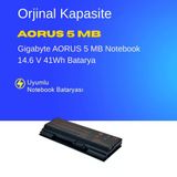 Gigabyte Aorus 5 Mb Notebook 14.6 V 41Wh Batarya – Orjinal Uyumlu, Yüksek Performanslı