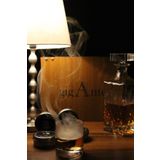 gigAnte Viski & Kokteyl Tütsüleme Seti – 4 Farklı Aromalandırma Talaşı , Jet Çakmak, Çelik Buz, Ahşap Kutu