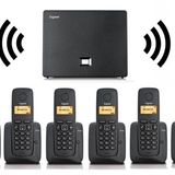 Gigaset 6 Dahili Dect Telsiz Kablosuz Telefon Santrali Siyah