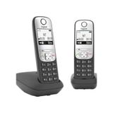 Gigaset A690 Duo Kablosuz 2 Ahizeli Dect Telefon 1 Ana Ünite + 1 Yedek Ahize Siyah