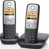 Gigaset A690 Duo Siyah 2 Ahizeli Handsfree DECT Telsiz Telefon