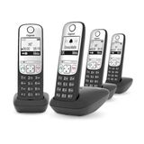 Gigaset A690 Quad 4 Ahizeli Kablosuz Sabit Hat Telsiz Telefon (1 Ana Ünite + 3 Yedek Ahize) – Ip Telefon Değildir