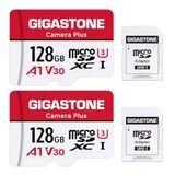 Gıgastone 128Gb Microsdxc Hafıza Kartı Paketi, 2 + Sd Adaptör, Camera Plus, 100 Mb/S'ye Kadar. Aksiyon Kamerası, Gopro Ve Drone İçin, A1 V30 U3 Uhs-I, Mini Çantalı Micro Sdhc Kart.