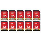 Gıgastone 32Gb Sdhc Hafıza Kartı Paketi 10'Lu, 80 Mb/S'ye Kadar, Dijital Kameralar İçin Canon Olympus Pc, Uhs-I U1 Sınıf 10