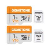 Gigastone Gıgastone 1tb Microsdxc 2'li Hafıza Kartı Paketi + Sd Adaptörü, 140/100 Mb/s'ye Kadar, Aksiyon Kamerası Gopro Drone ve Tablet Için, 4K UHD Video Kaydı, Mikro Sd Kart Uhs-I A1 Sınıf 10 U3