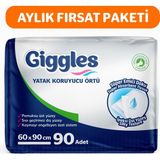 Giggles 60 x 90 cm Yatak Koruyucu Örtü 30'lu 3 Paket 90 Adet
