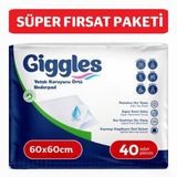 Giggles 60X60 Yatak Koruyucu Örtü 10'Lu 4 Paket 40 Adet