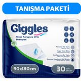 Giggles 90x180 cm Yatak Koruyucu Örtü Süper Emici Doku ile 30 Adet Tekli Paket