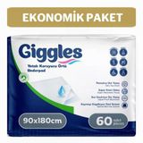 Giggles 90X180 Yatak Koruyucu Örtü 2 Paket 60 Adet