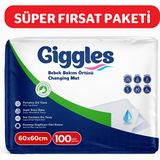 Giggles Bebek Bakım Örtüsü 60x60 Alt Açma Bezi 10 Paket (100 adet)