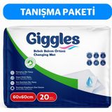 giggles Bebek Bakım Örtüsü 60x60 Alt Açma Bezi 2 Paket (20 adet)
