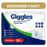 Giggles Bebek Bakım Örtüsü 60X60 Alt Açma Bezi 3 Adet (30 Adet)