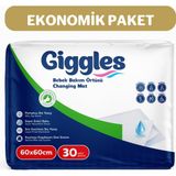 Giggles Bebek Bakım Örtüsü 60x60 Alt Açma Bezi 3 Paket (30 adet)