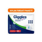 giggles Bebek Bakım Örtüsü 60x60 Alt Açma Bezi 5 Paket (50 adet)