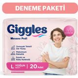 Giggles Gıggles Kadın Mesane Pedi Large 20'li Yumuşak Tekstil Üst Yüzey ile Maksimum Rahatlık