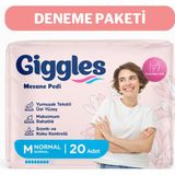 Giggles Gıggles Kadın Mesane Pedi Medium 20'lı Yumuşak Tekstil Üst Yüzey ile Maksimum Rahatlık