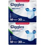Giggles Hasta Bezi Yetişkin Emici Külot M-orta 60 Adet 2pk 30 Orta