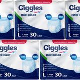 Giggles Hasta Bezi Yetişkin Large 30x5 Adet Emici Külot