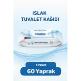 Giggles Islak Tuvalet Kağıdı Suda Çözünen Tuvalete Klozete Atılabilir Mendil 1 Paket 60 Adet