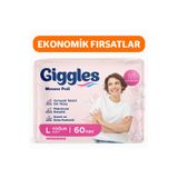 giggles Kadın Mesane Pedi Large Yoğun Emici İdrar Kaçırma Pedi 6 Paket x 10 Adet / Toplam 60 Adet