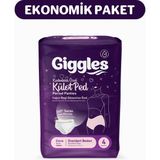 Giggles Külot Ped (Regl Gece Külodu) Bel Ölçüsü 52-100 cm Standart Beden 10 Paket 40 Adet