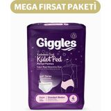 Giggles Külot Ped (Regl Gece Külodu) Bel Ölçüsü 52-100 cm Standart Beden 16 Paket 64 Adet