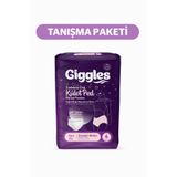 Giggles Külot Ped (Regl Gece Külodu) Bel Ölçüsü 52-100 cm Standart Beden 3 Paket 12 Adet