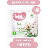 Giggles Lady Soft Hijyenik Ped Gece 12X8 Paket 96 Adet