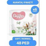 Giggles Lady Soft Hijyenik Ped Gece 6x8 Paket 48 Adet