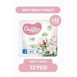 Giggles Lady Soft Hijyenik Ped Gece 72 Adet
